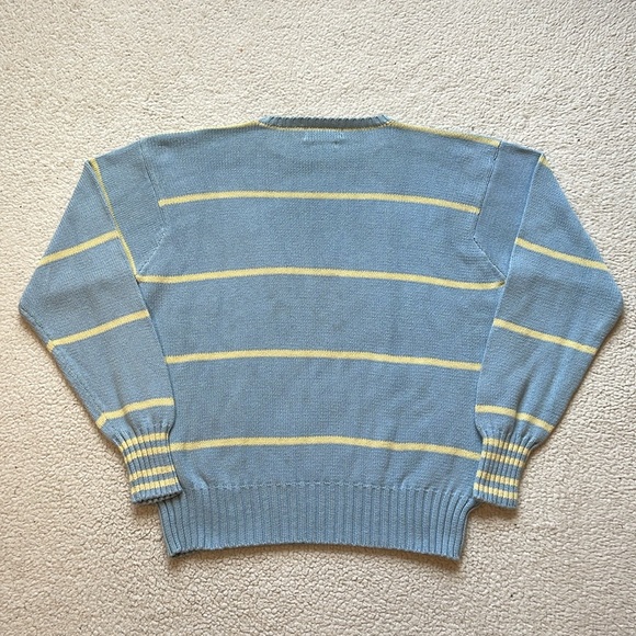 Vintage 90s Polo Ralph Lauren Striped Knit Crewneck Sweater - Picture 6 of 6